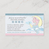 マーメイドムーン&スターズ神秘的な髪/美しい/バス 名刺 (裏面)