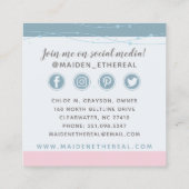 マーメイドムーン&スターズ神秘的サイレンのソーシャルメディア スクエア名刺 (裏面)