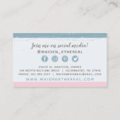 マーメイドムーン&スターズ神秘的サイレンのソーシャルメディア 名刺 (裏面)