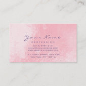 マーメイドメイクアップまばゆい美容師ピンク紫 名刺 (裏面)