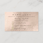 マーメイドメイクアップアーティストラッズパールヘアドレッサー 名刺 (裏面)