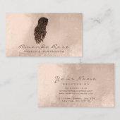 マーメイドメイクアップラッシュヘアドレッサーアイボリーバラ 名刺 (正面/裏面)