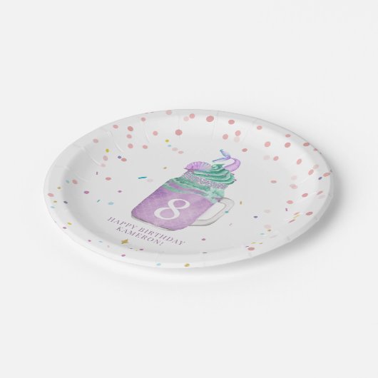 マーメイドメイソンジャールミルクシェイクガールズ誕生日時代 ペーパープレート (アングル)