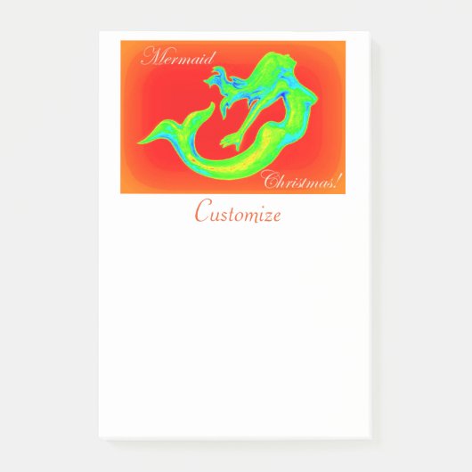 マーメイドメリークリスマス ポストイット (正面)