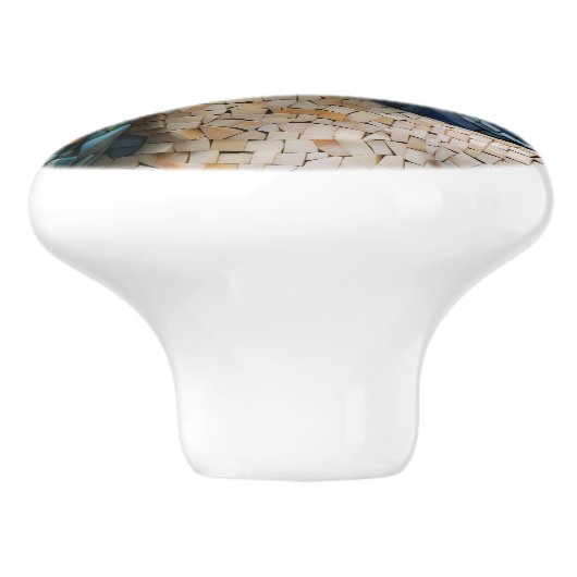 マーメイドモザイク航海のをテーマにしたセラミックタイル セラミックノブ (側面)