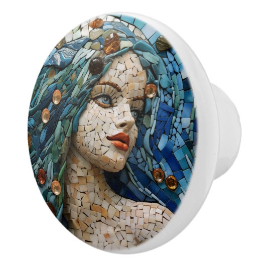 マーメイドモザイク航海のをテーマにしたセラミックタイル セラミックノブ (右)