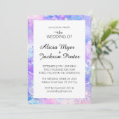 マーメイドモダンウォーター色結婚式招待状 招待状 (スタンド正面)