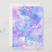 マーメイドモダンウォーター色結婚式招待状 招待状 (裏面)