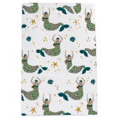 マーメイドモダンサイレンテーマイラストレーションプリント ミディアムペーパーバッグ (正面)