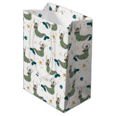 マーメイドモダンサイレンテーマイラストレーションプリント ミディアムペーパーバッグ (裏面アングル)