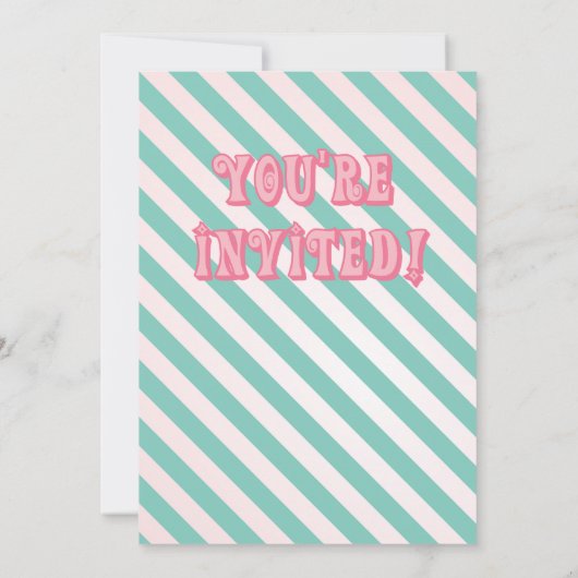 マーメイドモダン誕生日パーティーへの招待 招待状 (裏面)