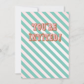 マーメイドモダン誕生日パーティーへの招待 招待状 (裏面)