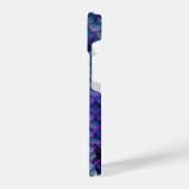 マーメイドモノグラムブルー&パープルiPhone 14ケース iPhoneケース (左側面)