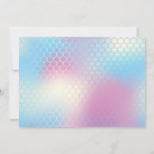 マーメイドユニコーンプールパーティー誕生日招待状 招待状 (裏面)