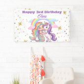 マーメイドユニコーン誕生日パーティーバナー 横断幕 (インサイチュ)