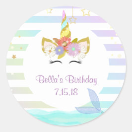 マーメイドユニコーン ラウンドシール