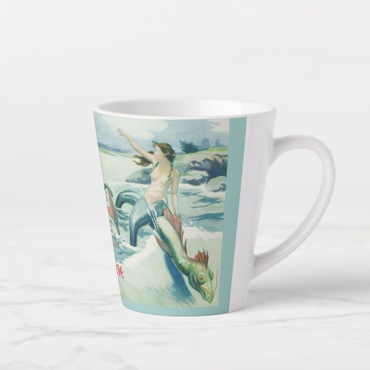 マーメイドライディングシーヘビサンダー_コーブ カフェラテマグ (右)