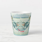 マーメイドライディングシーヘビサンダー_コーブ   カフェラテマグ (正面)