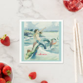 マーメイドライディングシーヘビThunder_Cove スタンダードカクテルナプキン (インサイチュ)