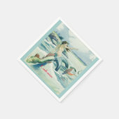 マーメイドライディングシーヘビThunder_Cove スタンダードカクテルナプキン (角)