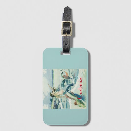 マーメイドライディングシーヘビThunder_Cove ラゲッジタグ (正面縦)