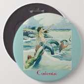 マーメイドライディングシーヘビThunder_Cove 缶バッジ (正面&裏面)