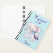 マーメイドライフパーソナライズされたパープルタイポグラフィ プランナー手帳 (ディスプレー)