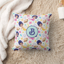 マーメイドライフモノグラムの装飾用クッション クッション