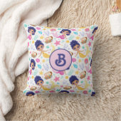 マーメイドライフモノグラムの装飾用クッション クッション (ブランケット)