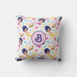 マーメイドライフモノグラムの装飾用クッション クッション