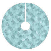 マーメイドラグジュエスケール |シーフオムミントグリーンアクアシェン ブラッシュドポリエステルツリースカート (正面)