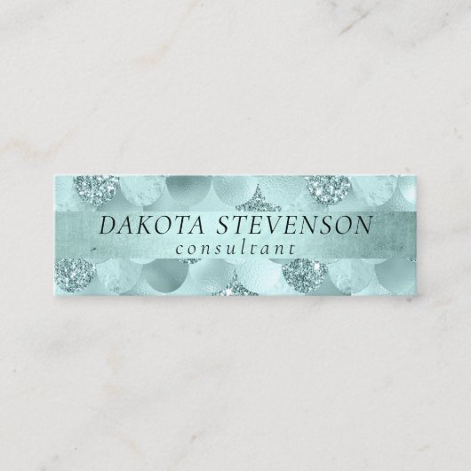 マーメイドラグジュエスケール |シーフオムミントグリーンブランディング スキニー名刺 (正面)