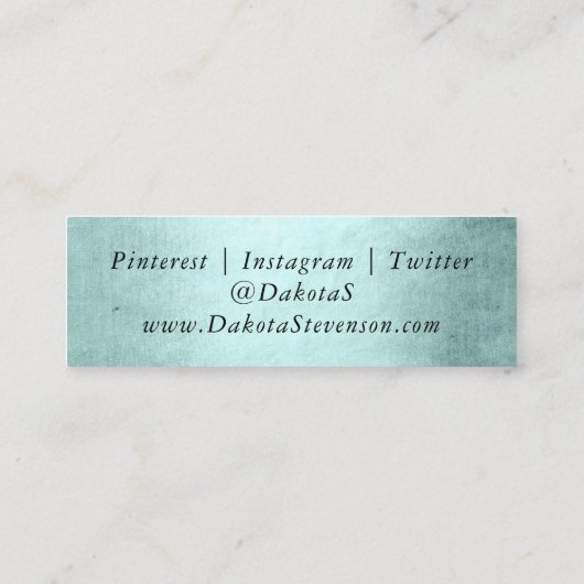 マーメイドラグジュエスケール |シーフオムミントグリーンブランディング スキニー名刺 (裏面)