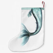 マーメイドラックステール |シーフオムミントグリーンアクアシェン スモールクリスマスストッキング (裏面)