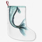 マーメイドラックステール |シーフオムミントグリーンアクアシェン スモールクリスマスストッキング (正面)