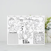 マーメイドランチョンマット、マーメイド活動着色シート (スタンド正面)