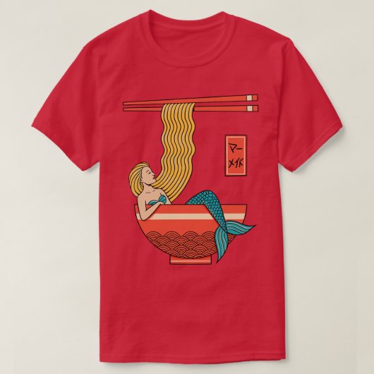 マーメイドラーメン Tシャツ (デザイン正面)