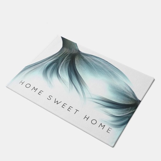 マーメイドリュックス |シーフオムミントグリーンホームスイートホーム ドアマット (アングル)