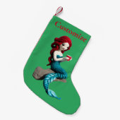マーメイドリラックスの飲料付きサンダー_コーブ スモールクリスマスストッキング (正面 (吊り時))