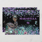 *~*マーメイドルクスグラムアンダーザシー21誕生日 招待状 (正面/裏面)