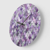 マーメイドルームデコーパープル ラージ壁時計 (傾斜)
