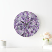 マーメイドルームデコーパープル ラージ壁時計 (ホーム)