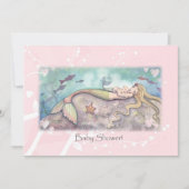 マーメイドルーラビーベビーシャワー招待状 招待状 (正面)