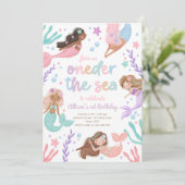 マーメイドワンダーザシーファーストファースト誕生日 招待状 (スタンド正面)