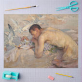 マーメイドヴィンテージアートワークビーチアート 薄葉紙 (クラフト)