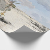 マーメイドヴィンテージデコペビーチスターフィッシュ海 ラッピングペーパー (角)