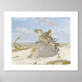 マーメイドヴィンテージデコペビーチスターフィッシュ海 箔ポスター (正面)