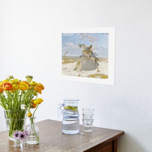 マーメイドヴィンテージデコペビーチスターフィッシュ海 箔ポスター (レイダウン (キッチン))