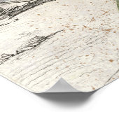 マーメイドヴィンテージビーチスターフィッシュ海いかり ポスター (角)