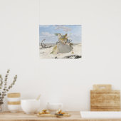 マーメイドヴィンテージビーチスターフィッシュ海いかり ポスター (キッチン)